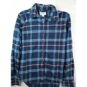 Carhartt Flannel Rugged Flex Hamilton Button Up Shirt Women's Small Long Sleeve